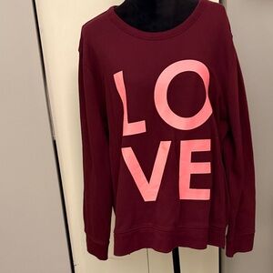 Xxl GAP Maroon love Sweatshirt
